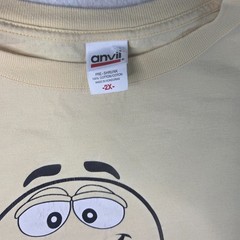 M&M’s Character Graphic T-Shirt Tan Beige Anvil 2XL Candy Logo Tee