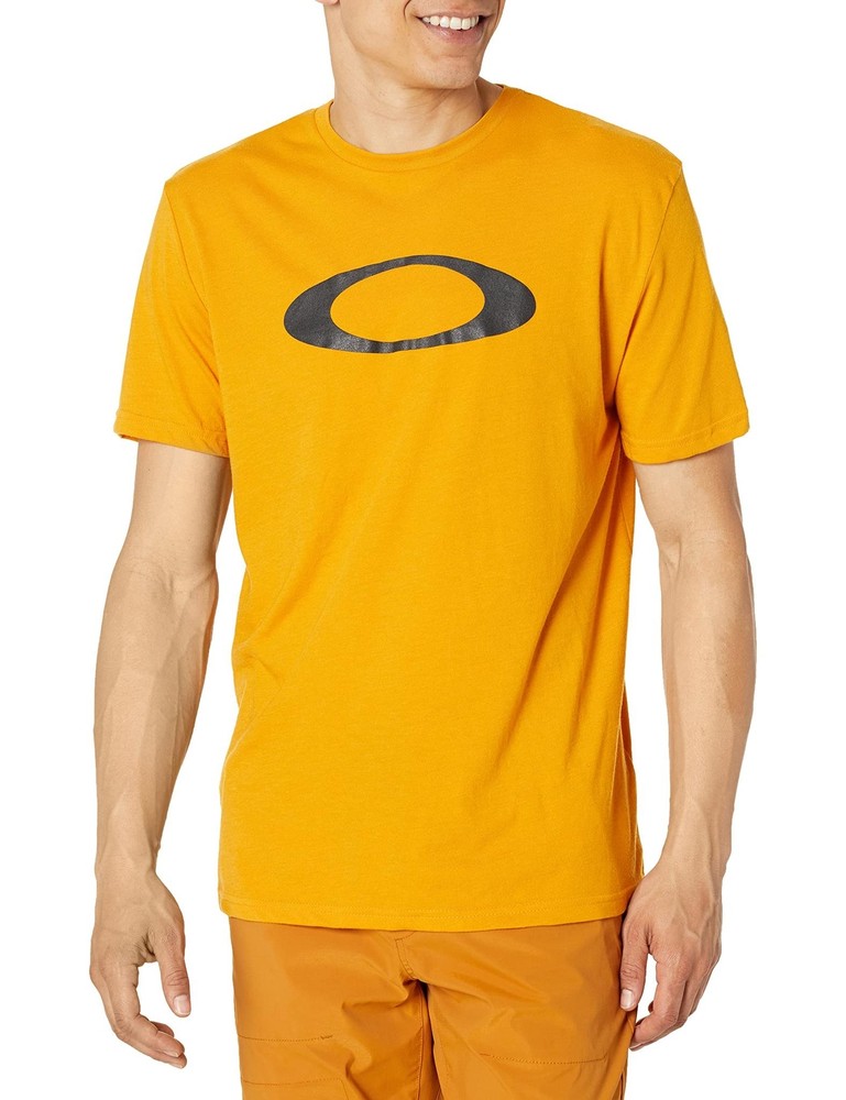 Oakley Men’s O-Bold Blackout Ellipse Amber Yellow SS T-Shirt XXL 2X-Large Logo