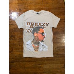 Chris Brown Breezy Bowl XX Tour T Shirt Tan Summer Walker Bryson Tiller Small