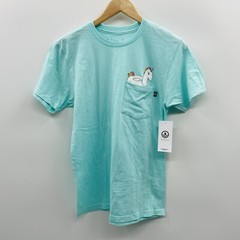 Neff Mens Size Small Unicorn Pocket T-Shirt Short Sleeve Celadon Blue Cotton 326