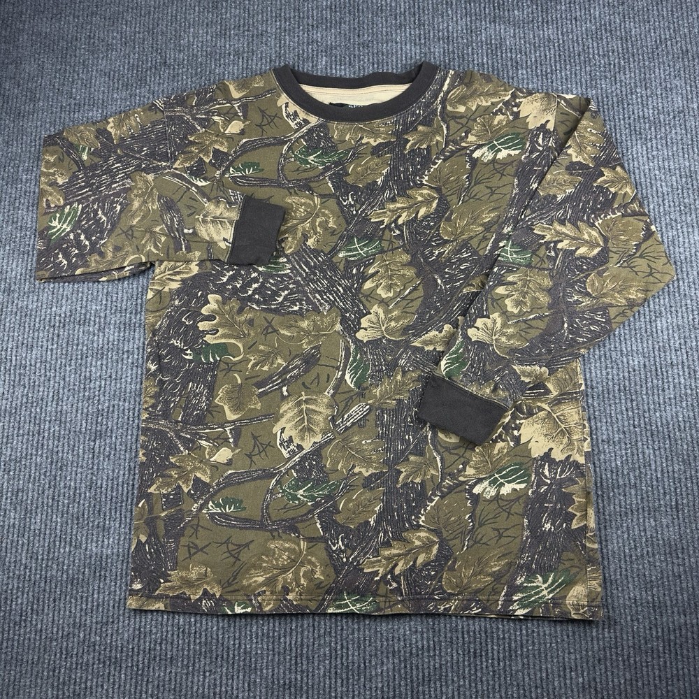 Vintage 90s Master Sportsman Realtree Camo Long Sleeve Shirt Size Large Men’s
