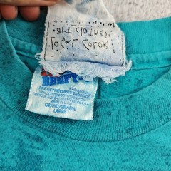 Vintage 1993 Local Color T-Shirt Sz Large Tie Dye Seals Ocean All Over Print