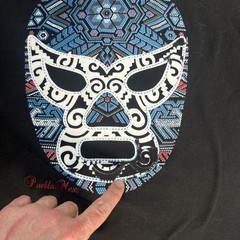 Blue Luchador XL size adult T-Shirt Made In Mexico **see Description**