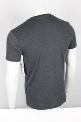 Wrangler Men’s T Shirt Mexico Flag Kabel Short Sleeve Crew Charcoal Gray Heather