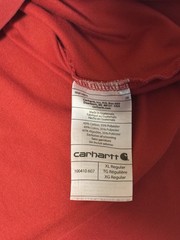 Carhartt Men’s Relaxed Fit Pocket T-Shirt Red Solid Crew Neck XL Regular
