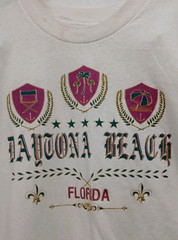 VTG Florida Tourist Tee XL Single Stitch Daytona Beach Crest Graphic USA