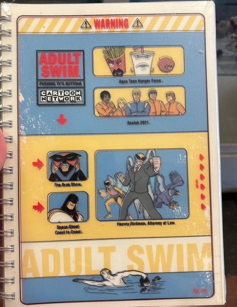 Adult Swim Cartoon Network Studio promo notebook 2001 Space Ghost Harvey