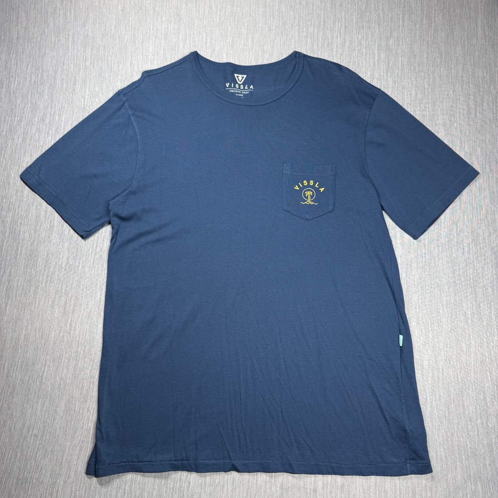Vissla Premium T-shirt Size XL Vintage Wash Ultra Soft Logo Pocket Graphic 😎🏖️