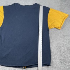 Vtg Badger Sport Baseball Button Up Shirt XL Blue & Yellow Peñasco New Mexico