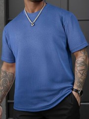 Men’s Short Sleeve Round Neck T-Shirt Classic Casual Slim Fit Shirts