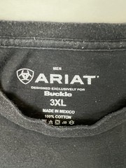 Ariat T-Shirt Mens 3XL Black Buckle Aztec Logo Graphic Western Southwestern