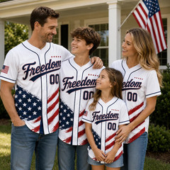Custom Name Number Freedom USA 250 Years Baseball Jersey Patriotic 1776-2026