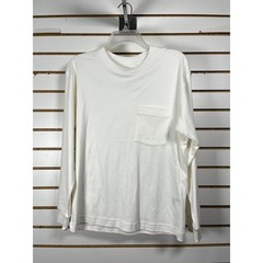 Uniqlo U Crew Neck Long Sleeve T Shirt White Pocket Size 13