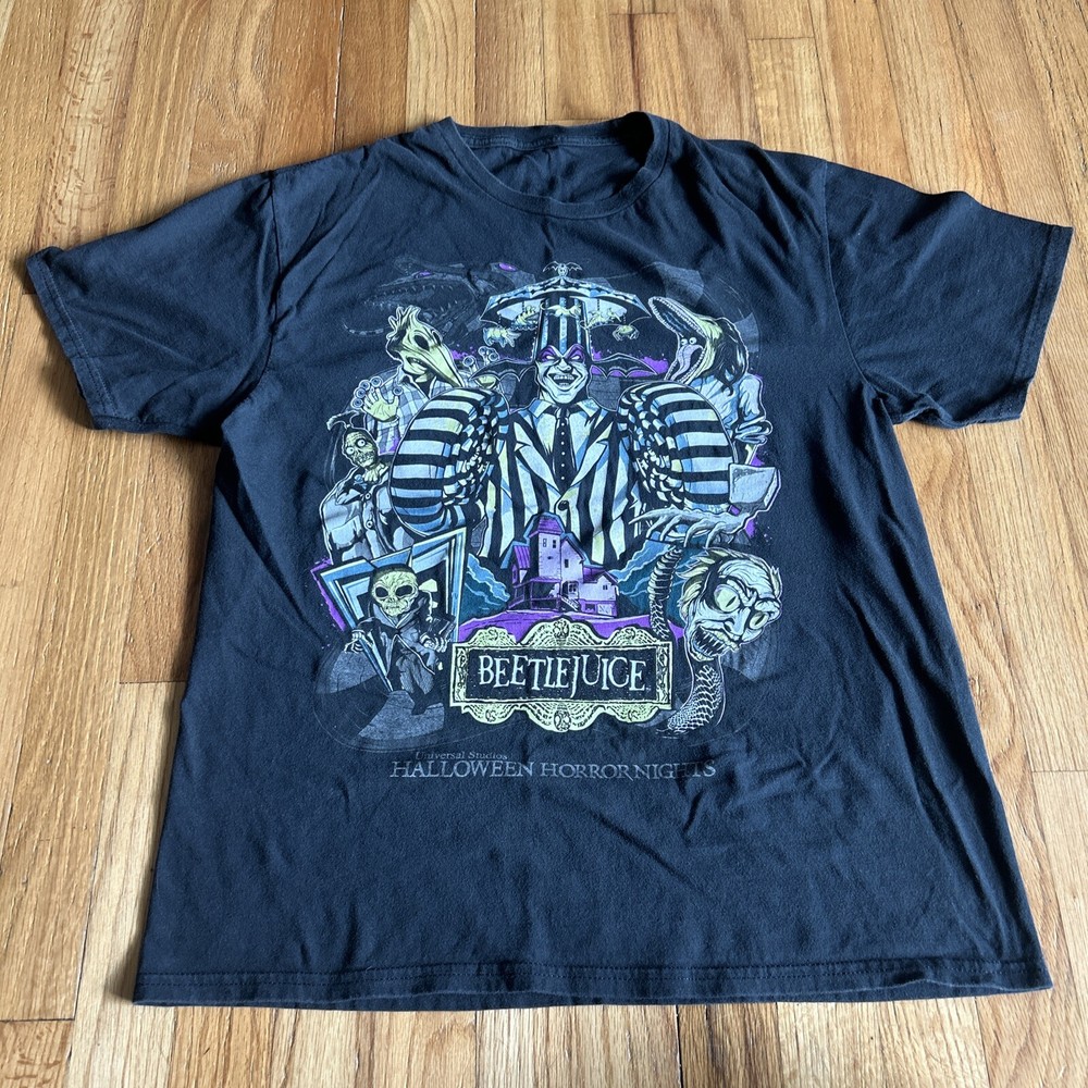 Adult M Beetlejuice Blacklight T-Shirt HHN Halloween Horror Nights Universal