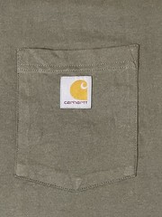 Carhartt K87 Pocket T-Shirt Men’s XL Olive Green Loose Fit Heavyweight Cotton