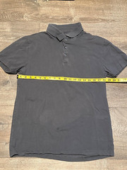 Claiborne Men’s Gray Polo Stretch Slim Fit Large Short Sleeve Golf Shirt