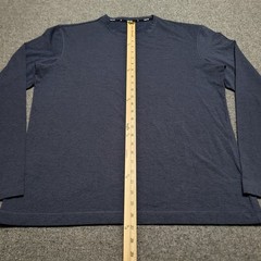 Public Rec Shirt Mens Large Heather Navy Go To Long Sleeve Performance Crewneck