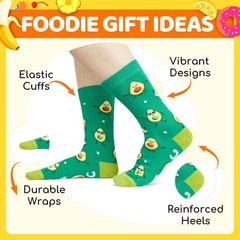 Funny Avocado Gifts – Avocado Socks for Men Women, Gifts for Guacamole Lovers…
