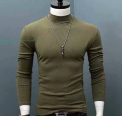 Mens Turtle Neck Sweater T-Shirt Tee Extra Soft Tops Winter Warm Size S-5XL Gift