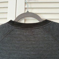 Billy Reid men’s t-shirt size small grey marled cotton black long sleeve crew