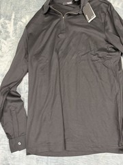 Murano Liquid Luxury Mens Black Quarter Zip Long Sleeve Shirt NWT Size LT