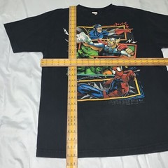 Vintage 20s Mad Engine Marvel Thor Hulk Spider-Man Captain A T-shirt Size Large