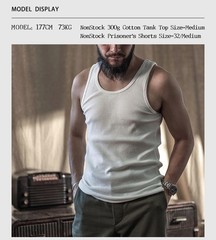 NON STOCK Summer Men Tank Cotton Basic Tee Slim Casual Ribbed Sleeveless T-Shirt