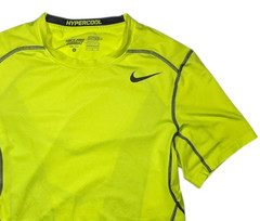 NIKE PRO COMBAT Neon Yellow HYPERCOOL x FITTED COMPRESSION T-SHIRT Gym Men’s S