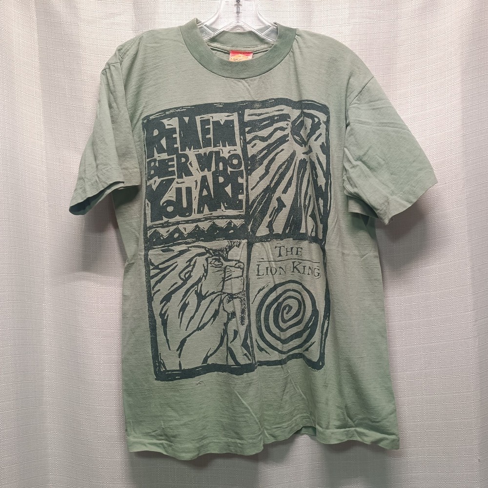 Vtg 90s The Lion King Simba Remember Who You Are T-Shirt Adult M Single Stitch