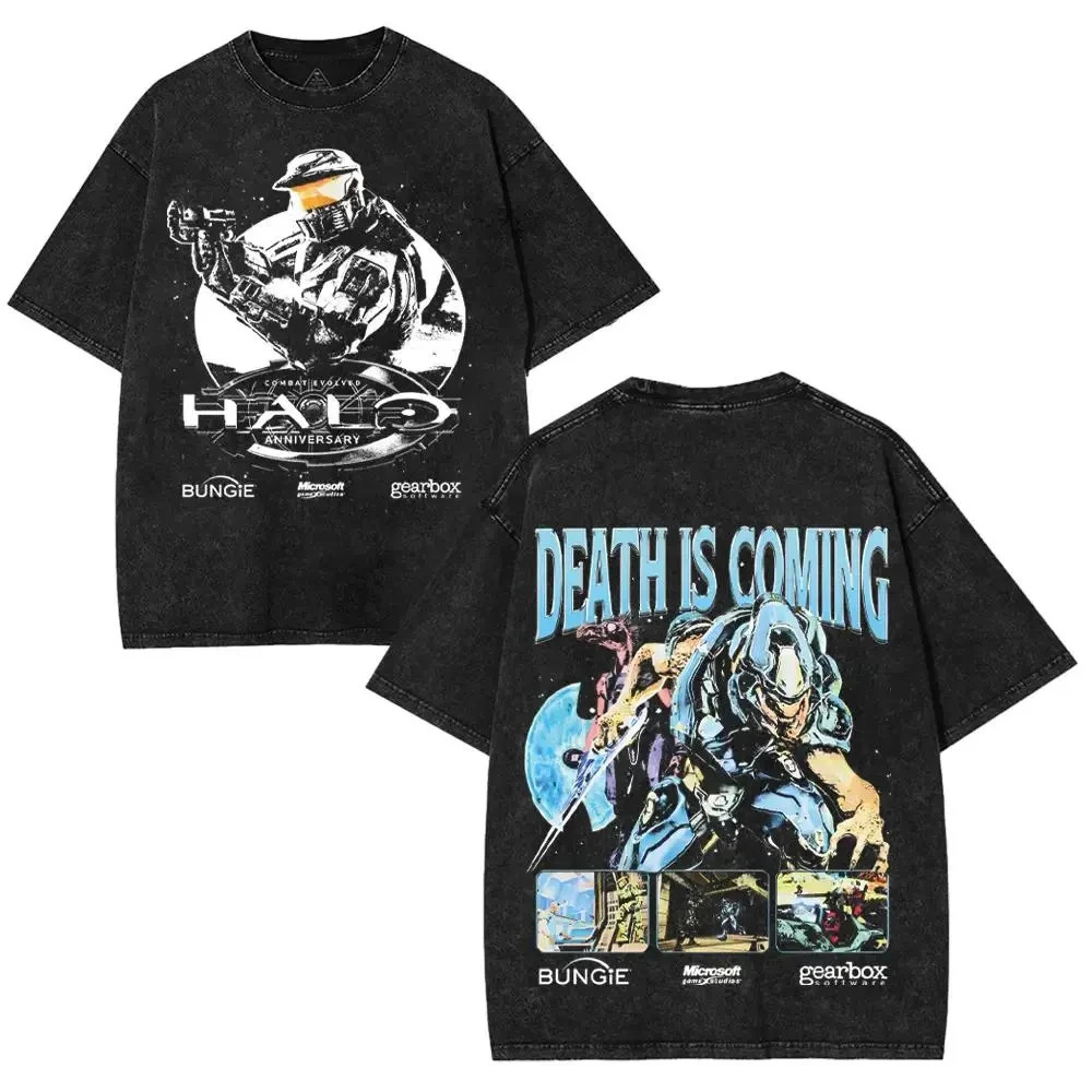 Retro Limited Vintage 90’s Style Halo 2 T-Shirt, Vintage Y2K Classic Cotton