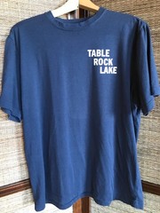 Table Rock Lake Upcycled T-Shirt, Marinas Landmarks Graphics Navy Men’s Large