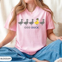 Odd Duck Funny Pirate Comfort Tee Unique Design Shirt