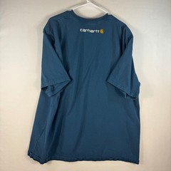 Carhartt Mens 2XL Blue Short Sleeve Logo Graphic T-Shirt Original Fit K195