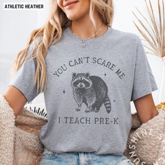 You Cant Scare Me I Teach Pre K Shirt Funny Raccoon Teacher Back To School Tee