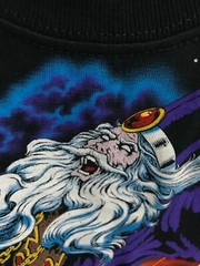 Liquid Blue dark fantasy Wizard Black T-Shirt christmas new year tee