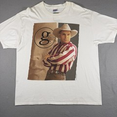 Hanes Beefy T-Shirt Men’s 2XL White Garth Brooks Country Music Band 1997