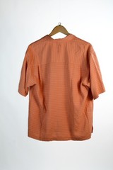 The North Face Mens Short Sleeve Shirt | Orange Plaid Modal Size M 811