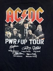 AC/DC POWER UP TOUR Black 2025 Concert T-SHIRT-SIZE Men’s S/M 2 Sided