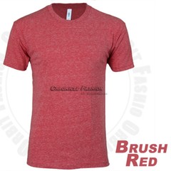 Mens T Shirts Crew Neck Slim Fit Short Sleeves Casual Tri Blend Cotton Solid Tee