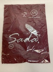 Sada T-Shirt Solid Maroon Short Sleeve Crew Neck 100% Cotton Men’s 5XL