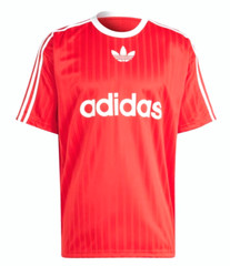 NEW MEN’S ADIDAS ORIGINALS TREFOIL POLY TEE SHIRT ~SIZE XL #IM9458 RED