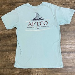 AFTCO Fishing T-Shirt Men’s Medium Coastal Surf Angler Beach Outdoor Nautical