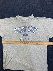 Vintage Finish Line Phys Ed Shirt Mens XL Gray Fruit Of The Loom 90s Tee