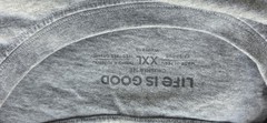 Life Is Good Shirt XXL Gray Crusher Tee USA Flag Snowboard Patriotic America