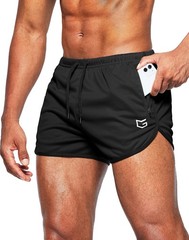 G Gradual Men’s Running Shorts 3 Inch Quick Dry Gym Athletic X-Large, Black