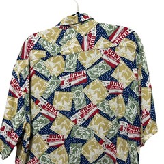 Bowl For Health Pierre Cardin Korea All Over Print Men’s Large Button Front VTG