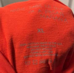 Bad Bunny Nadie Sabe Lo Que Va A Pasar Mañana Tour 2024 Orange Tee XL