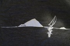 Woolly Clothing Sailboat 100% Merino Wool Graphic T-Shirt Grey Men’s Medium