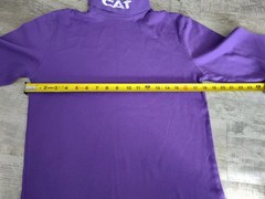 Vtg Arctic Cat Long Sleeve Turtleneck Mens Purple Size Small USA Made Cotton