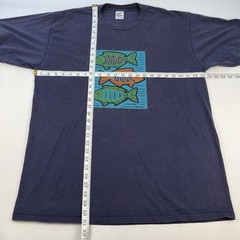 Jerzees T-Shirt Size XXL 48-50 Large Fish Art Made in USA 100% Combed Cotton